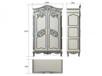 Set of furniture (KMB_0043-02) 3D model for CNC machine